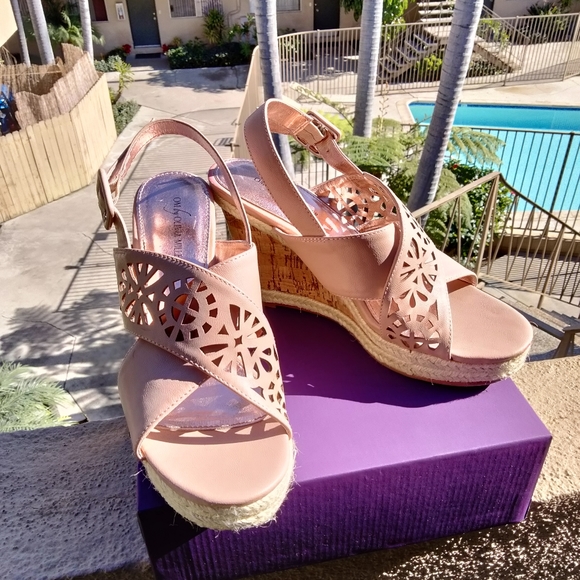 by Olivia Miller Shoes - OM by Olivia Miller Wedges Size color: Blush